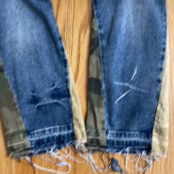 FIRST ROW Heavy Rip & Repair Slim Straight Denim 34/32 A8 - Picture 12 of 12